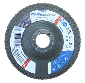 Круг лепестковый торцевой Сarbodisk 125х22,23  Р60, Волма