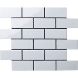 Керамическая мозаика Brick White Glossy (A1001G) 288х294х6