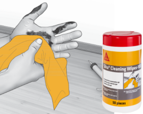 Салфетки для очистки инструмента и рук Sika® Cleaning Wipes-100, банка 50 салфеток